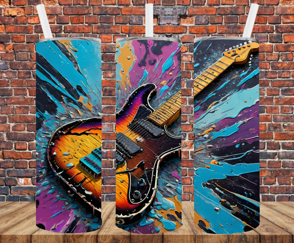 Guitar - Tumbler Wrap - Sublimation Transfers