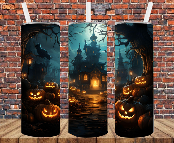 Haunted House - Tumbler Wrap - Sublimation Transfers