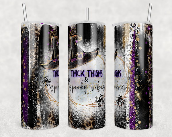 Thick Thighs & Spooky Vibes - Tumbler Wrap Sublimation Transfers