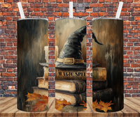 Magic Spells Stack of Books - Tumbler Wrap Sublimation Transfers