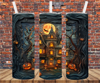 Spooky House - Tumbler Wrap - Sublimation Transfers