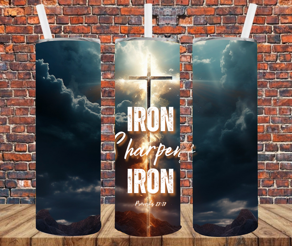 Iron Sharpens Iron - Tumbler Wrap - Sublimation Transfers