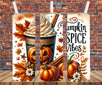 Pumpkin Spice Vibes - Tumbler Wrap - Sublimation Transfers