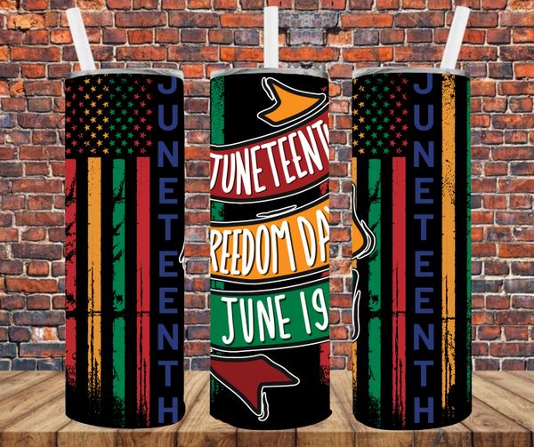 Juneteenth Freedom Day - Tumbler Wrap - Sublimation Transfers