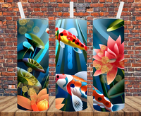 Koi Fish - Tumbler Wrap - Sublimation Transfers