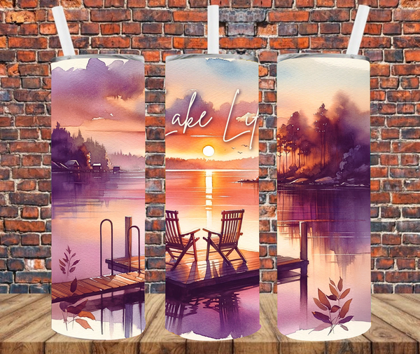 Lake Life - Tumbler Wrap - Sublimation Transfers