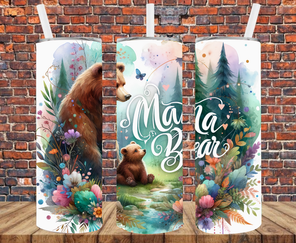 Mama Bear - Tumbler Wrap - Sublimation Transfers