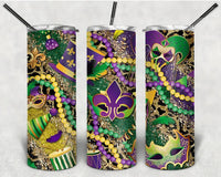 Mardi Gras - Tumbler Wrap Sublimation Transfers