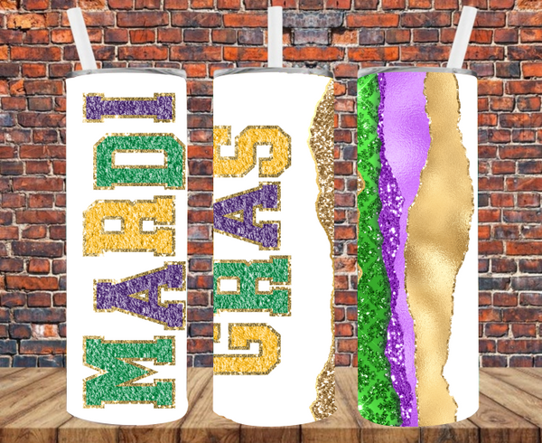 Mardi Gras - Tumbler Wrap - Sublimation Transfers