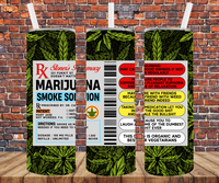 Marijuana Smoke Solution - Tumbler Wrap - Sublimation Transfers