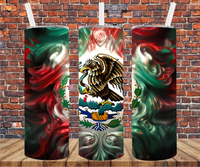 Mexico Flag - Tumbler Wrap - Sublimation Transfers