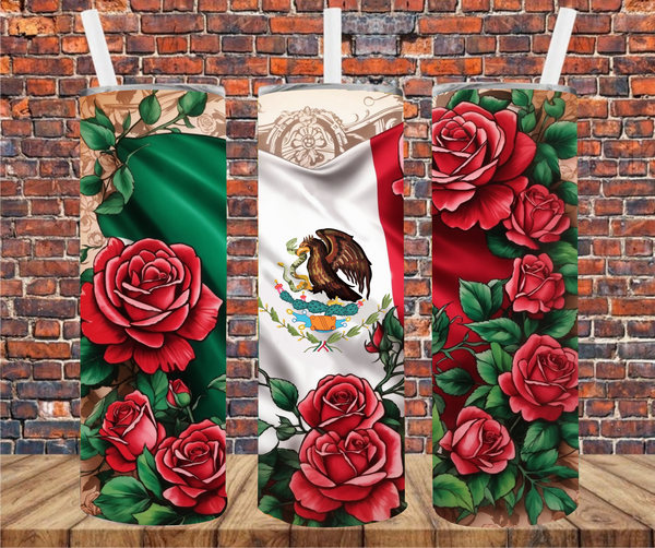 Mexico Flag - Tumbler Wrap - Sublimation Transfers