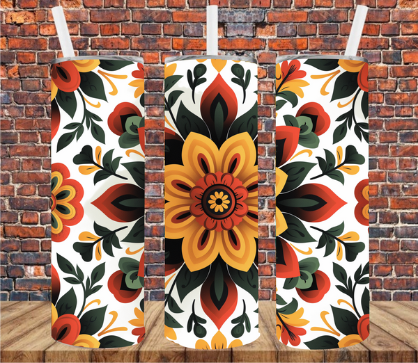 Colorful Flowers - Tumbler Wrap - Sublimation Transfers