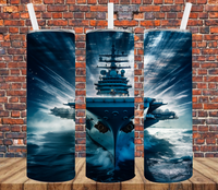 Navy Ship- Tumbler Wrap - Sublimation Transfers