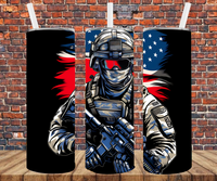 Patriotic Soldier - Tumbler Wrap - Sublimation Transfers