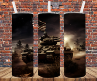 Patriotic Military Tank - Tumbler Wrap - Sublimation Transfers