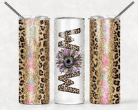 Leopard Glitter Mom - Tumbler Wrap Sublimation Transfers