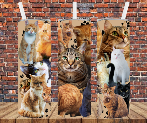 Multiple Kitties - Tumbler Wrap - Sublimation Transfers