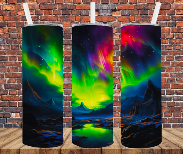 Northern Lights - Tumbler Wrap - Sublimation Transfers