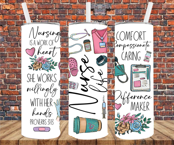 Nurse - Tumbler Wrap Sublimation Transfers