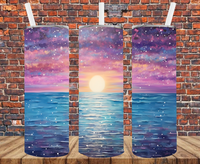 Ocean Sunset - Tumbler Wrap - Sublimation Transfers
