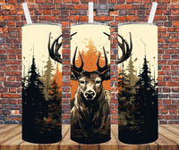 Deer  - Tumbler Wrap - Sublimation Transfers