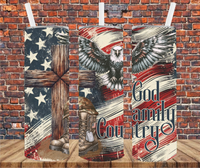 God Family Country - Tumbler Wrap Sublimation Transfers