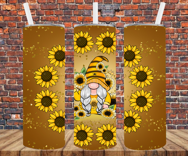 Sunflower Gnome Tumbler