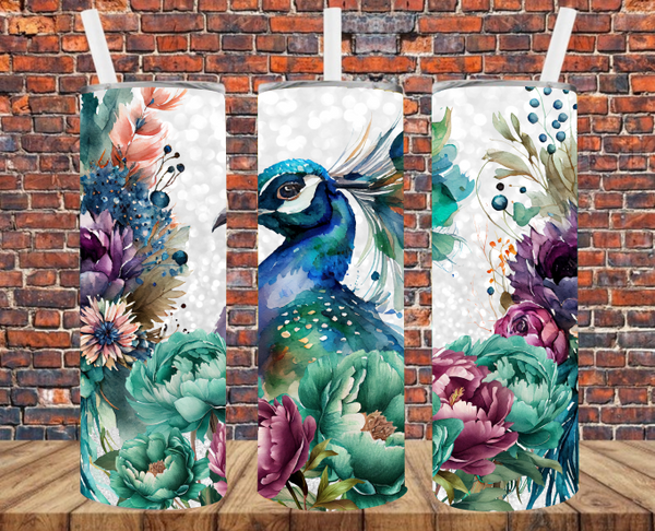 Peacock - Tumbler Wrap - Sublimation Transfers