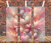 Pearlescence Hearts - Tumbler Wrap - Sublimation Transfers