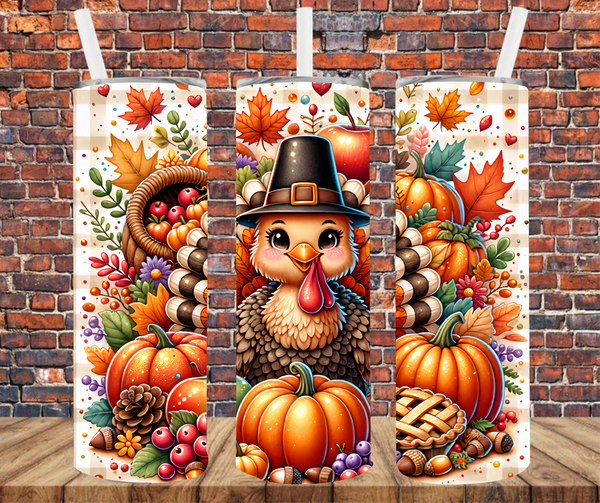 Thanksgiving Turkey - Tumbler Wrap - Sublimation Transfers