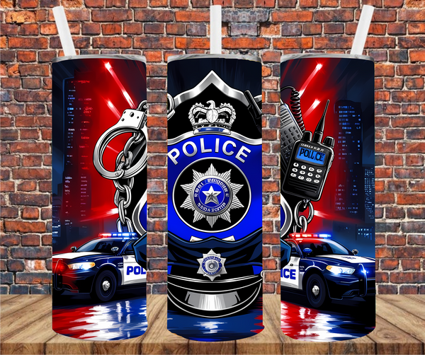 Police - Tumbler Wrap Sublimation Transfers