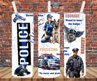 Police - Tumbler Wrap Sublimation Transfers