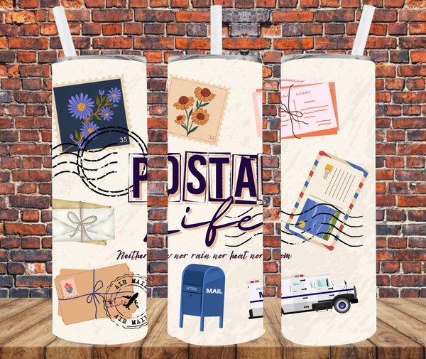 Postal Life - Tumbler Wrap - Sublimation Transfers