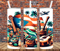 Puerto Rico - Tumbler Wrap Sublimation Transfers