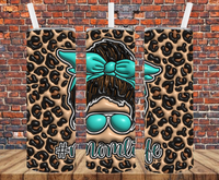 Mom Life Leopard - Puff Inflated Effect - Tumbler Wrap - Sublimation Transfers