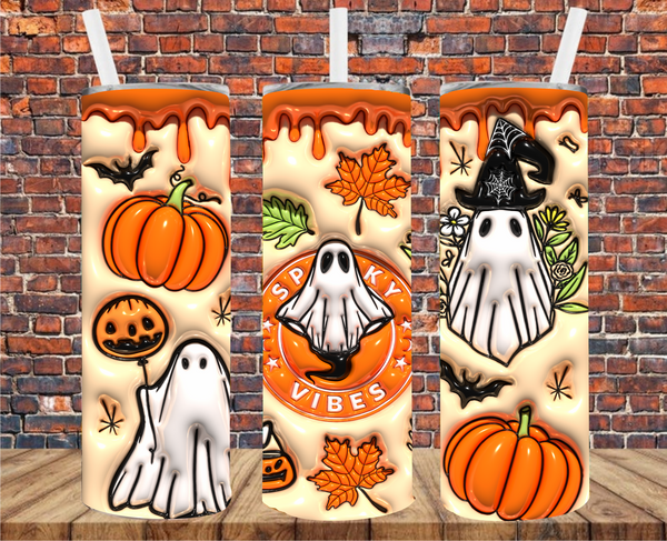 Puff Spooky Vibes - Tumbler Wrap - Sublimation Transfers