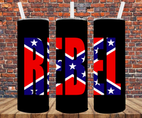 Confederate Rebel - Tumbler Wrap - Sublimation Transfers