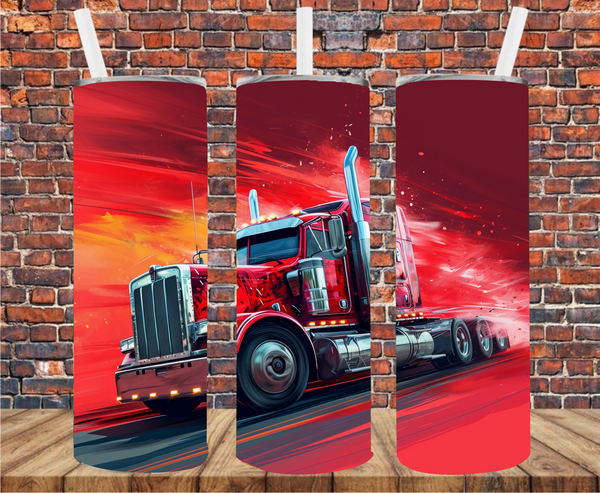 Truck Driver - Tumbler Wrap - Sublimation Transfers