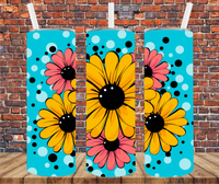 Retro Flowers - Tumbler Wrap - Sublimation Transfers