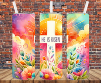 He Is Risen - Tumbler Wrap - Sublimation Transfers