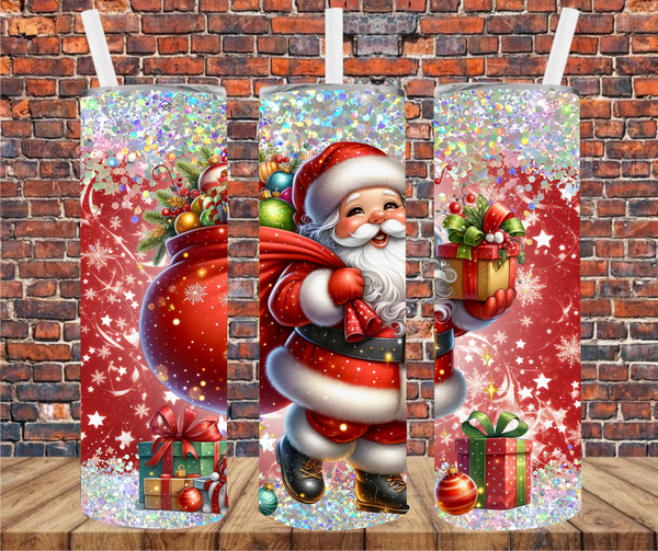 Santa - Tumbler Wrap - Sublimation Transfers