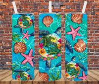 Sea Turtle - Tumbler Wrap - Sublimation Transfers