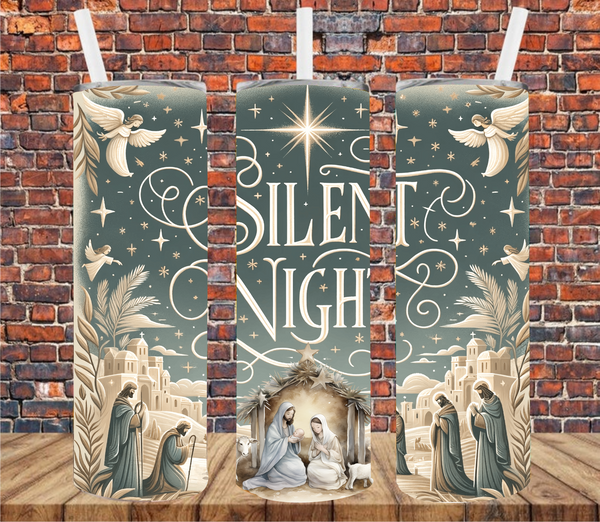 Silent Night - Tumbler Wrap - Sublimation Transfers