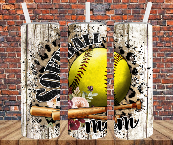 Softball Mom - Tumbler Wrap - Sublimation Transfers