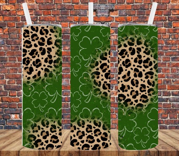 Leopard & Clovers - Tumbler Wrap Sublimation Transfers