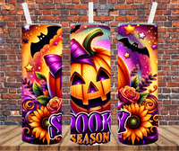 Spooky Season Jack-o-lantern - Tumbler Wrap - Sublimation Transfers