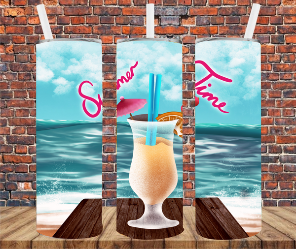 Summer Time - Tumbler Wrap - Sublimation Transfers
