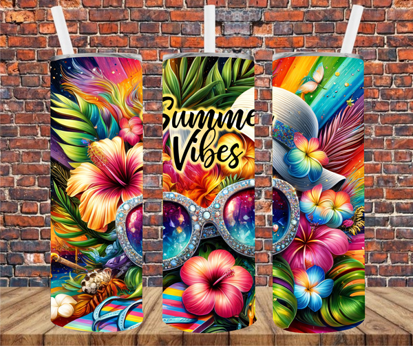 Summer Vibes - Tumbler Wrap - Sublimation Transfers