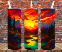 Bright Landscape - Tumbler Wrap - Sublimation Transfers